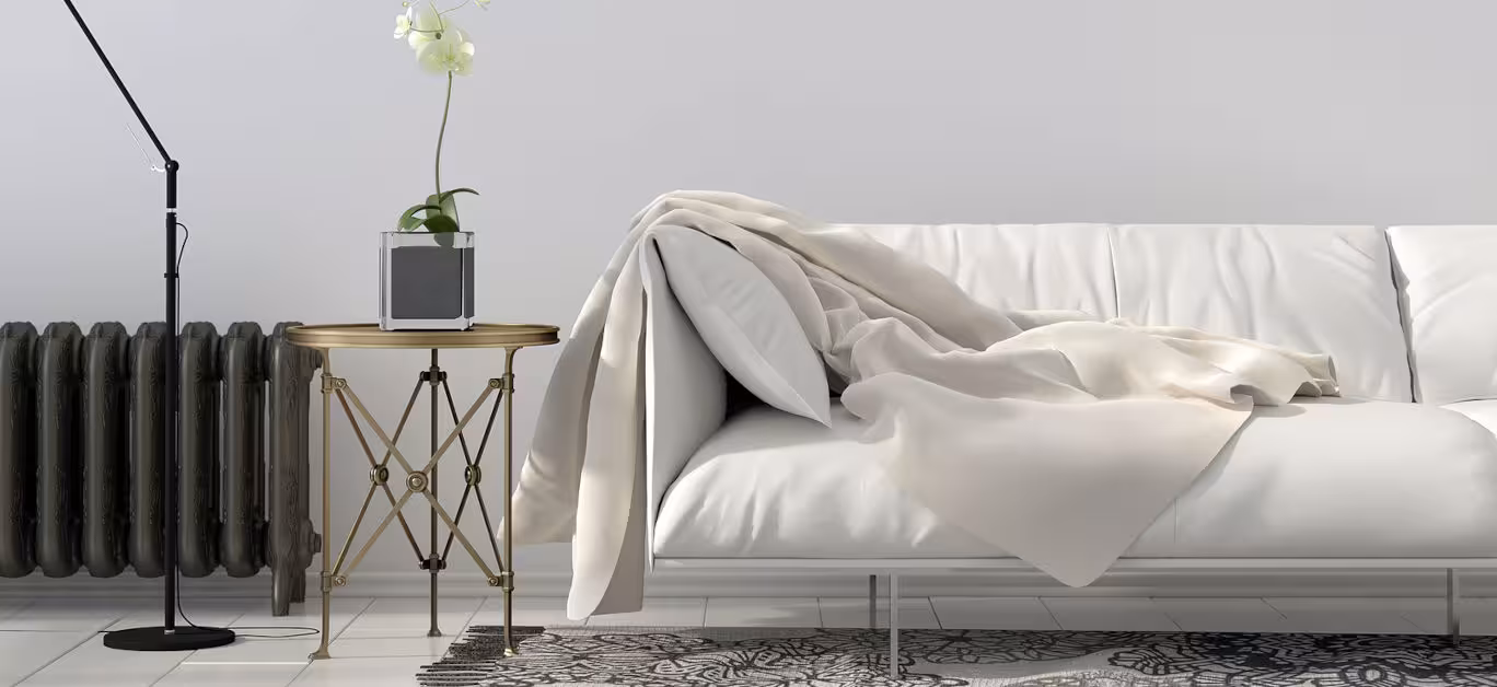 Радиатор отопления рядом с мебелью