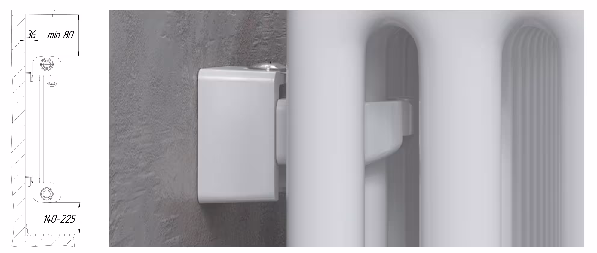 Настенные стальные кронштейны TUB Настенные стальные кронштейны TUB
