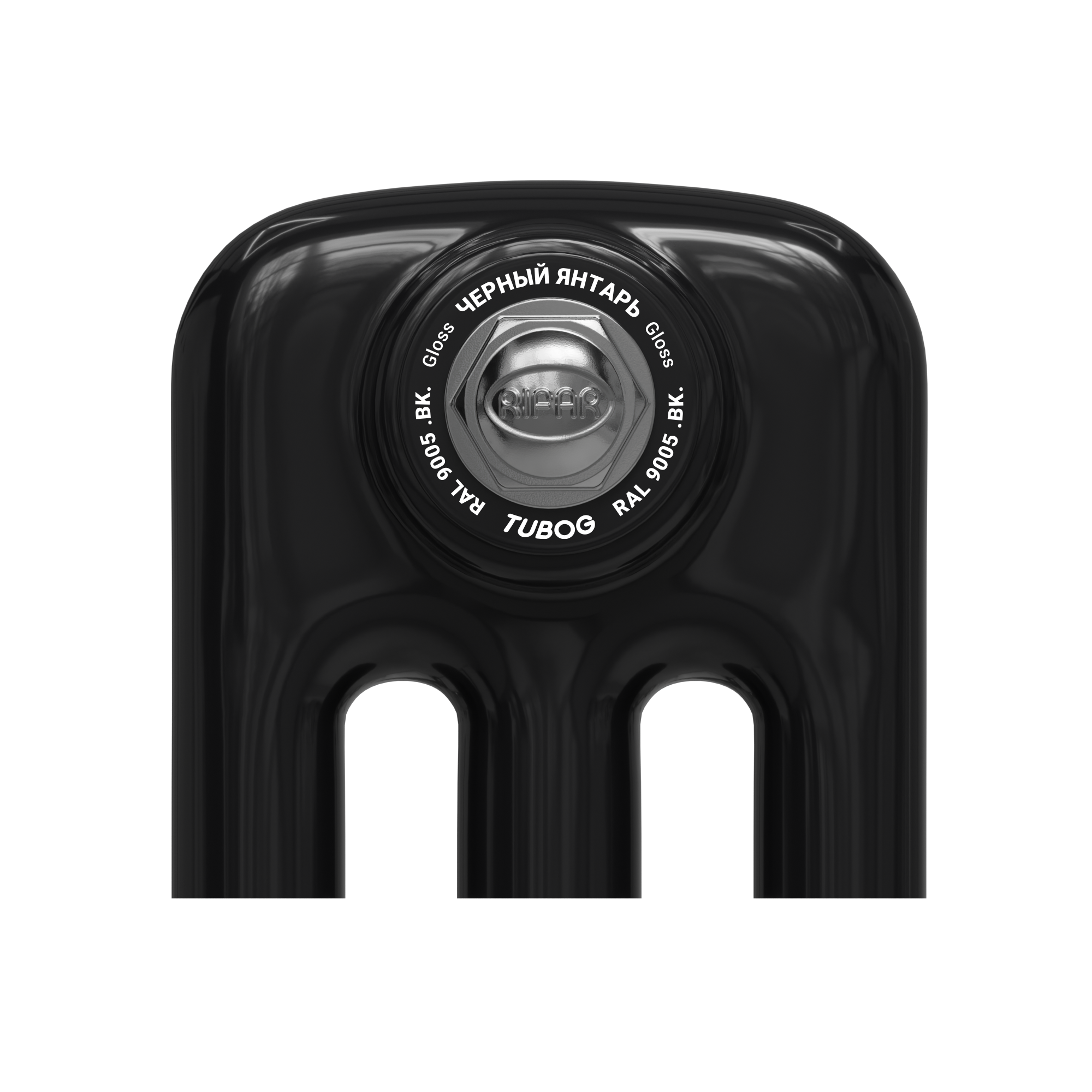 Радиатор Tubog в цвете BK RAL 9005 Gloss Черный янтарь