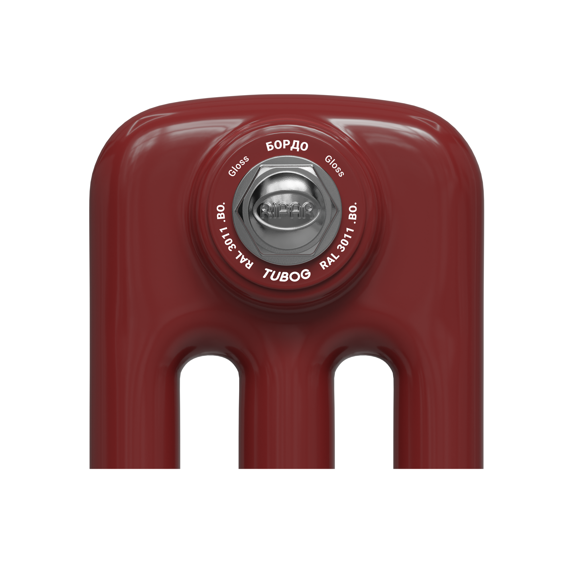 Радиатор Tubog в цвете BO RAL 3011 Gloss Бордо